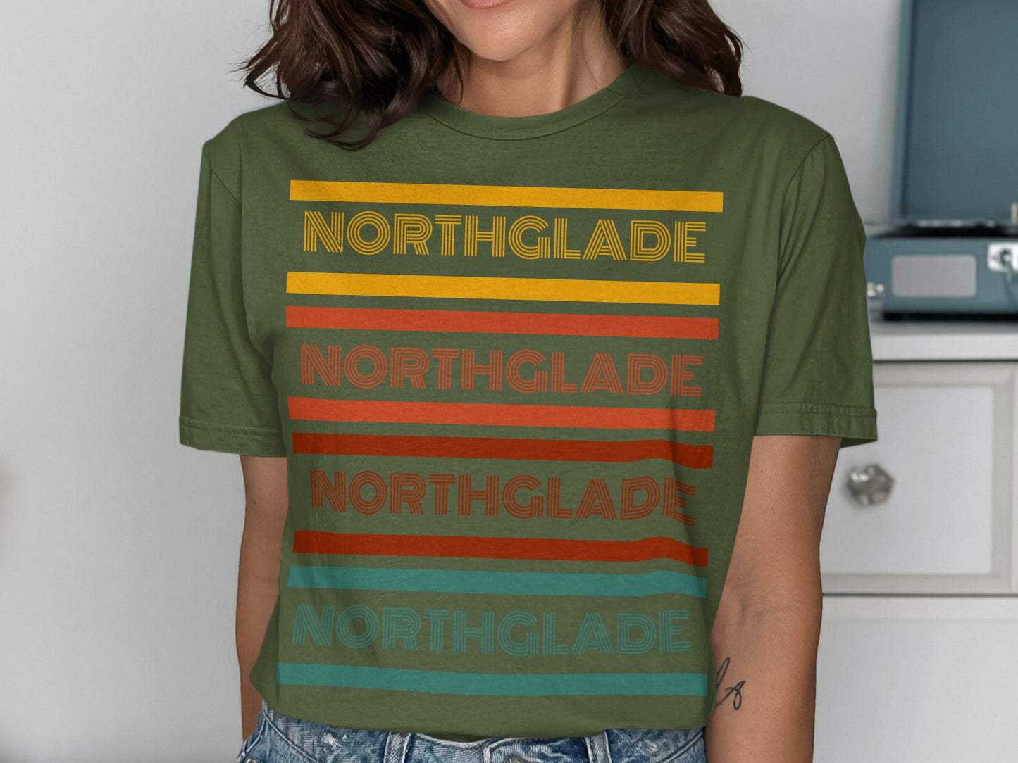 Northglade Striped Design Graphic T-Shirt product type