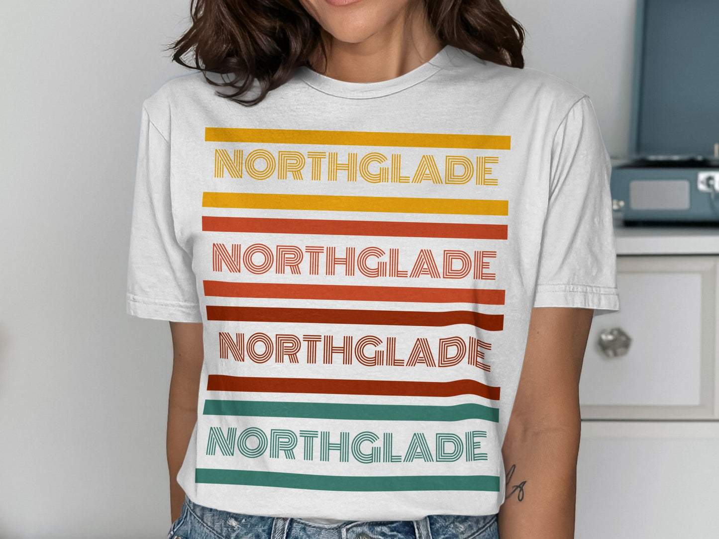 Colorful Northglade Striped Graphic Tee product