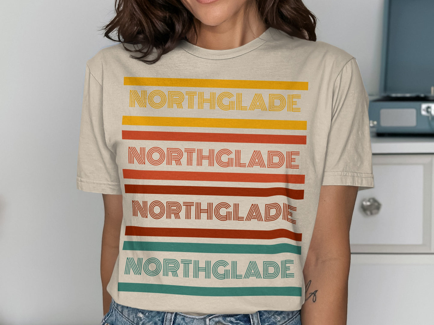 Colorful Striped Northglade Graphic Tee product type